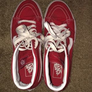 Red sk8-hi vans